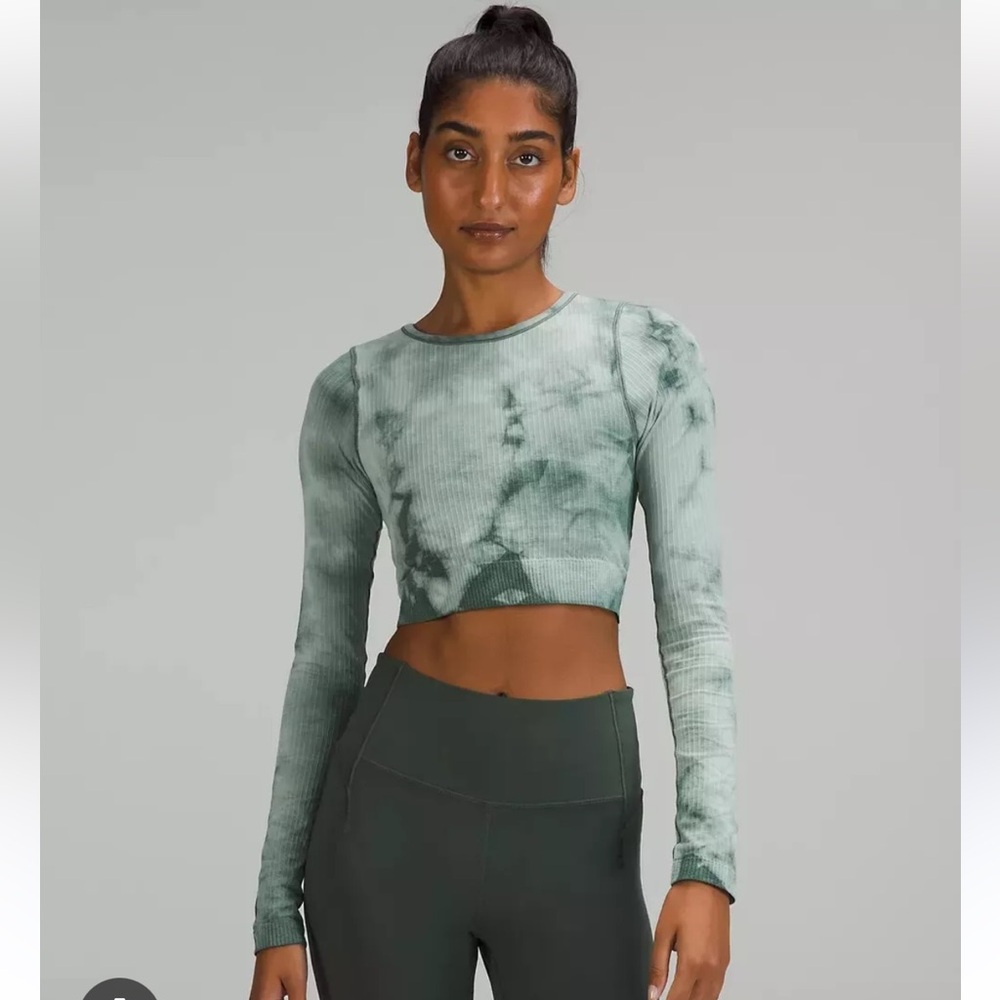 LULULEMON Ebb to street tie dye long sleeve shirt